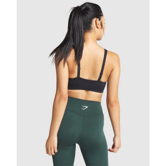 Gymshark Training Low Support Scoop Neck Sports Bra Black Size Small - Picture 2 of 5